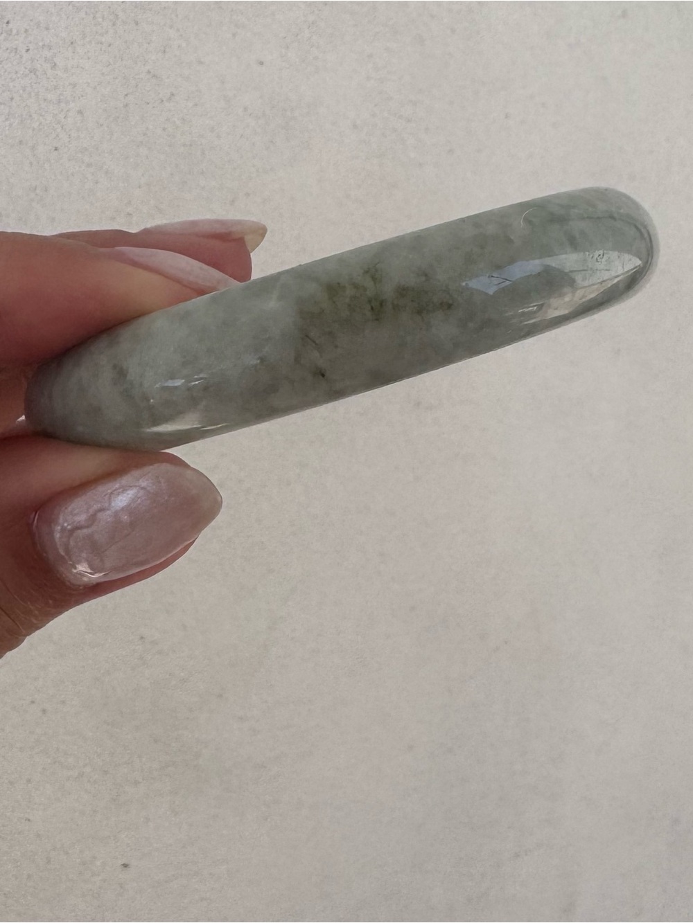 Certified Light Green Jade Bangle Bracelet size 59.4